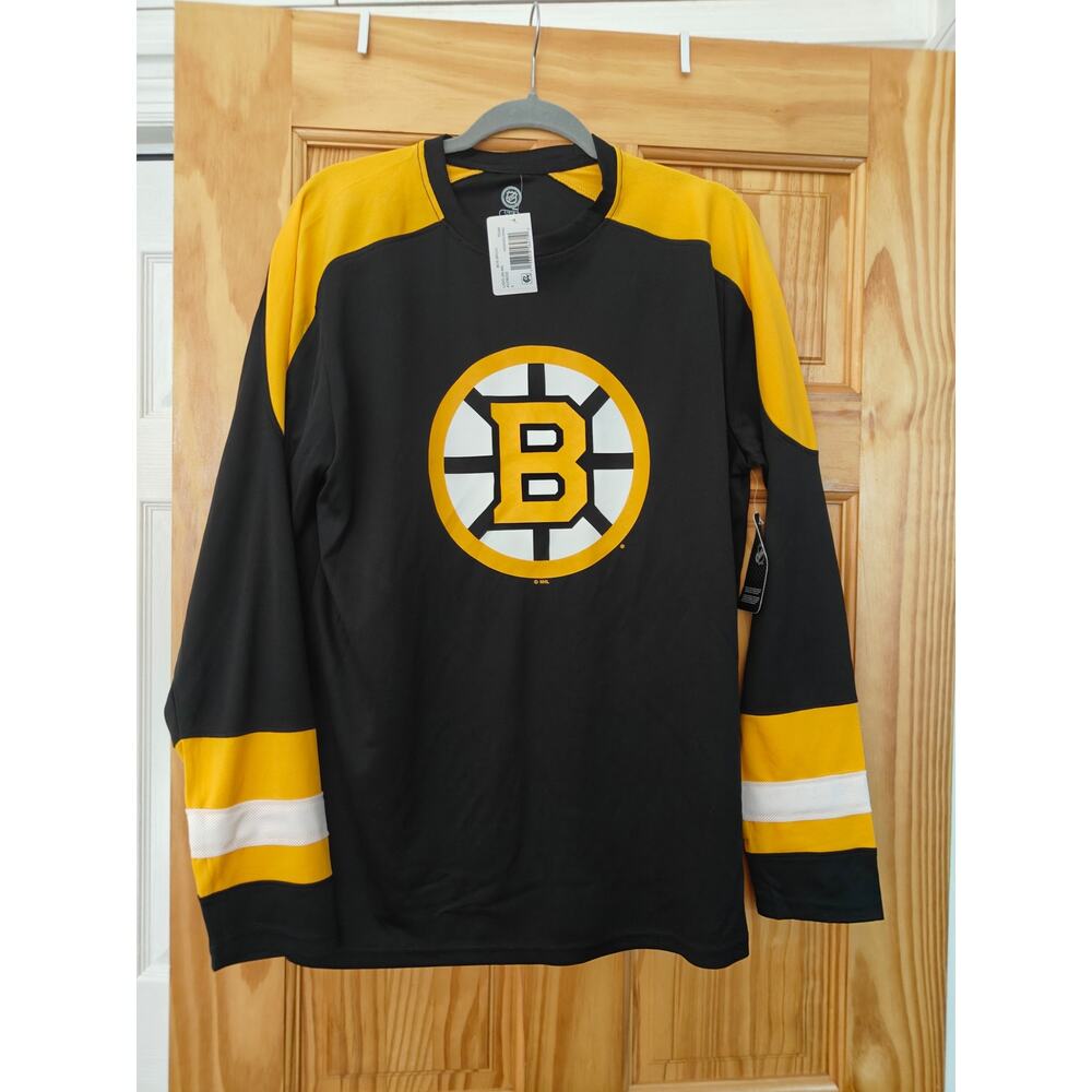 NHL Boston Bruins Official Team Work Out Jersey Size M Happy Gilmore NWT Sporty